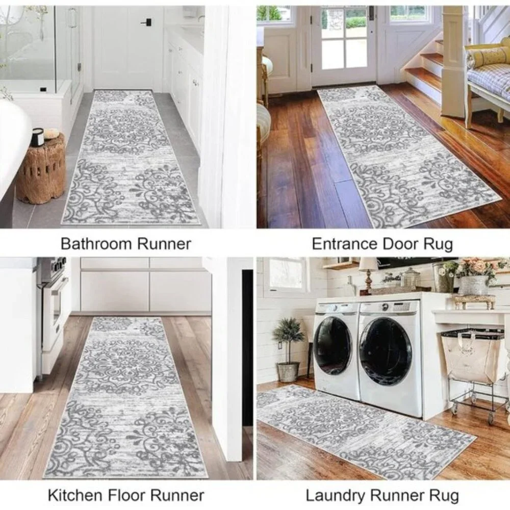 New 2x6 Washable Hallway Runner, Vintage Non-Slip Area Rug for Home & Entry
